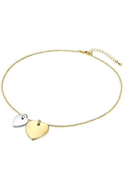 Lulu & Jane Modeschmuckhalskette Kette mit Anhänger bi-Color