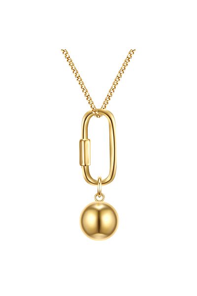 Lulu & Jane Modeschmuckhalskette Kette Mit Anhänger Gelbgold