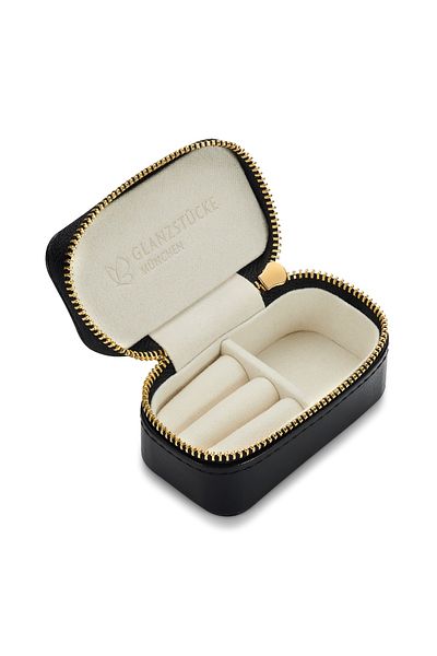 Glanzstücke München Reisetäschchen Schmuck Reisetäschchen Kunstleder schwarz 85x45x40 mm