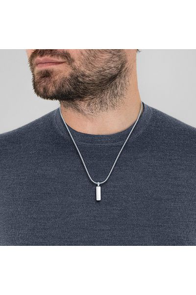 True Rebels Edelstahlhalskette Kette mit Anhänger Edelstahl