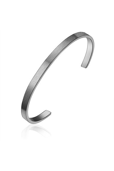 True Rebels Edelstahlarmband Armreif Edelstahl gunmetal