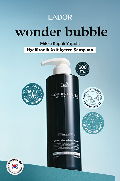 Lador Mikro Köpük Yapıda Hyalüronik Asit Içeren Bakım Şampuanı Wonder Bubble Shampoo 250 ml
