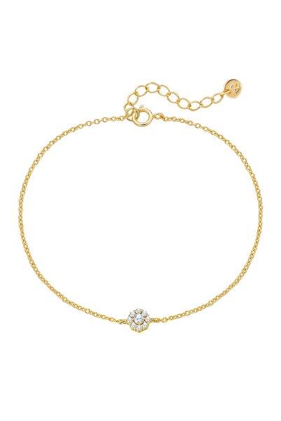 Glanzstücke München Silberarmband Armband Sterling Silber gelbgold Zirkonia weiß