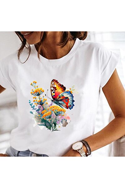 YUNAYT ΓΥΝΑΙΚΕΙΑ ΛΕΠΤΟΜΕΡΗ ΕΚΤΥΠΩΣΗ ΜΕΓΕΘΟΣ ΦΑΡΔΙ ΚΟΜΜΕΝΟ T-SHIRT ΠΟΔΗΛΑΤΟ