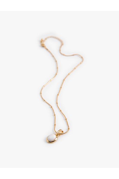 Koton Minimal Necklace with Natural Stones