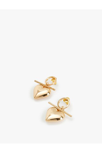 Koton Dangle Heart Earrings