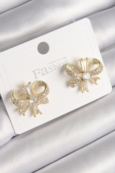 Skygo ieg ™   أقراط نسائية من النحاس بلون ذهبي مرصعة بحجر الزركون - TJ-BKP978...