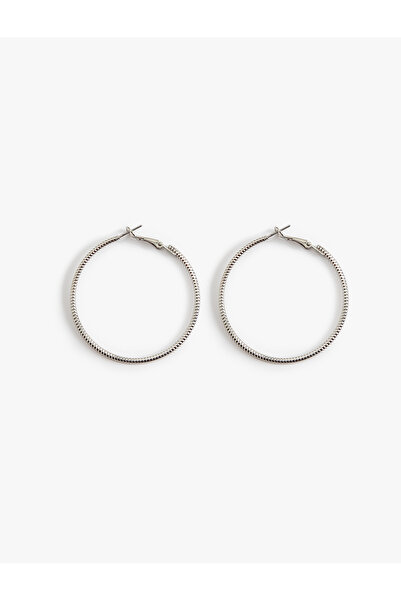 Koton Dokulu Çelik Halka Küpe