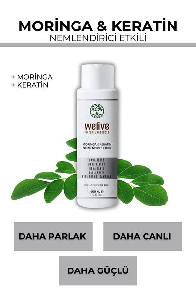 Welive MORINGA Keratin Nourishing Care Shampoo - 400 ML