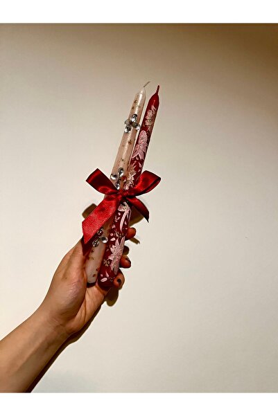 inrobert Valentine Glow - Sevgililer Günü Özel El Yapımı 25 Cm Dekoratif Mum ...