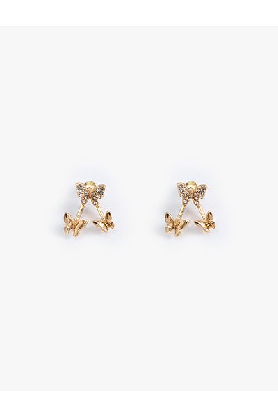 Koton Stone Detailed Butterfly Earrings