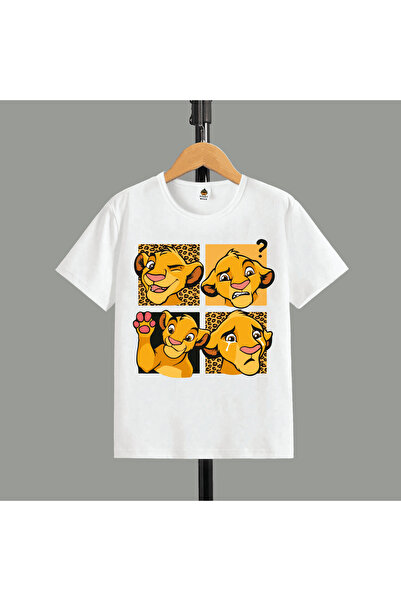 SVART WEAR Lion King Printed Premium Crew Neck Cotton Short Sleeve Kids and Teenage T-Shirt