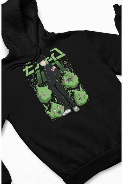 Fuddy Moda Unisex majica Shigeo Kageyama Štampano Sa kapuljačom, Oversize kro...