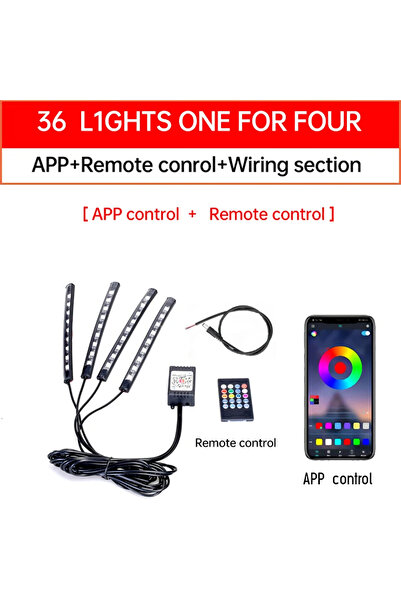Choice 36LED APP Remote 12V Motorcycle Led Light Multi-Color Atmosphere Light...