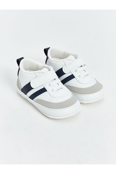 LC Waikiki Lcw Steps Baby Boy First Step Shoes with Laces and Velcro