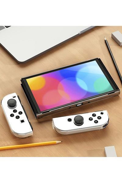 Choice For Switch Oled Transparent Case For Switch Oled, Clear Dockable Shell Compatible With Switch Protec