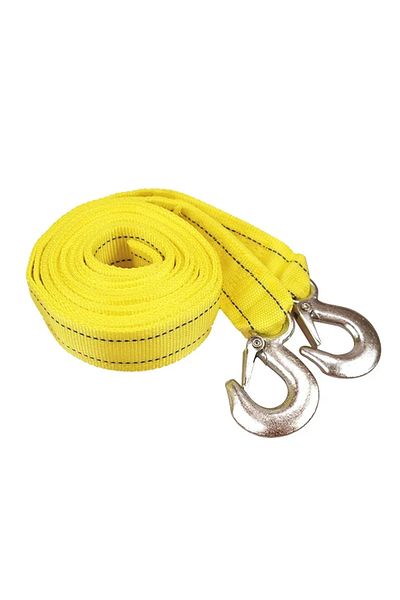 Choice Yellow 4m Heavy Duty 5 Ton Car Tow Cable Towing Pull Rope Strap Hooks Van Road Recovery For Audi Ben