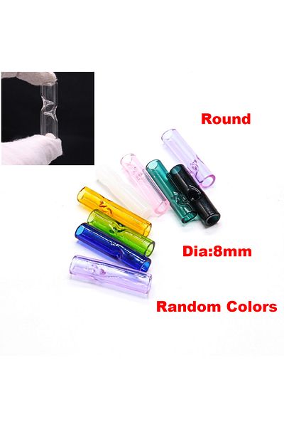 Choice Dia 8mm 10pcs Reusable Glass Rolling Paper Tobacco Holder Cigarette Filter Cigs Glasstool Mouthpiece