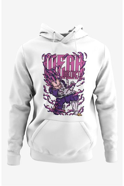 Fuddy Moda Unisex Super Vegeta Printed - Φούτερ με κουκούλα Dragon Ball Oversize
