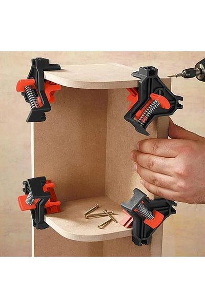 Choice 1 Set Of 4 Pcs Woodworking Angle Clamp Tool Set 90 Degrees Fixer Photo Frame Picture Frame Clamp Hom