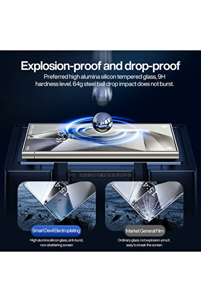 Choice لهاتف Samsung S24Ultra قطعتين HD SmartDevil 1/2 قطعة غشاء زجاجي مقوى لشاشة S24 Ultra S24 Pro