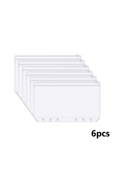 Choice 6 Zip Pockets A6 Budget Binder Planner Notebook Cover Pu Loose-leaf Handbook 6 Holes Binder Diary Ag