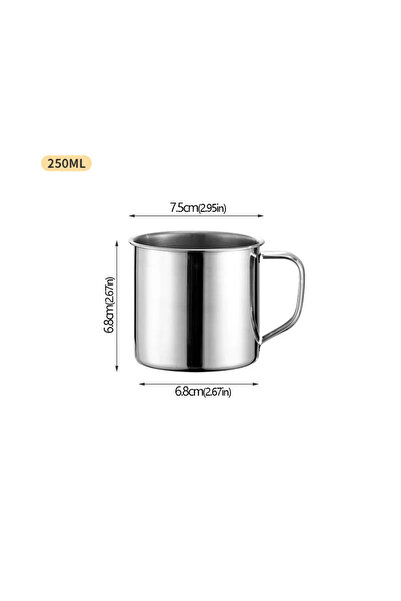 Choice كوب من الفولاذ المقاوم للصدأ بسعة 250 مل 50-400 مل كوب قهوة محمول للتخ...