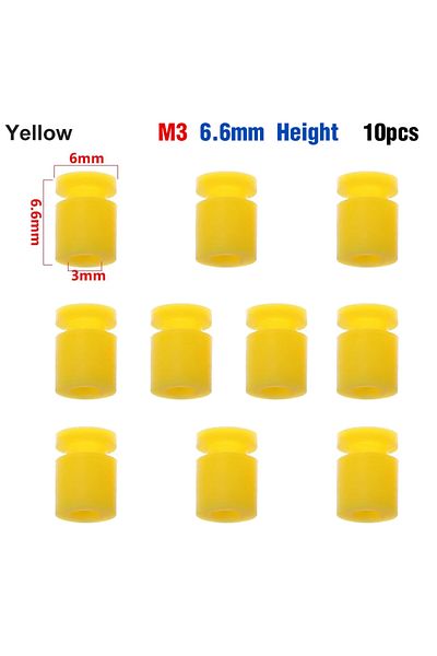 Choice 10pcs M3yellowh6.6mm 9imod 10pcs M2/m3 Rc Rubber Shock Absorber Balls For F3 F4 F7 Flight Controller
