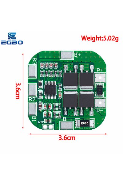 Choice EGBO 4S 14.8V / 16.8V 20A peak li-ion 4 BMS PCM battery protection board bms pcm for lithium Lico...