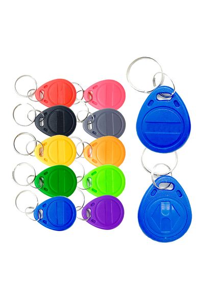 Choice Mixed Colours 10pcs Em4305 T5577 125khz Rfid Rewritable Tag Key Fob Copy Cards Writable Keyfobs Writ