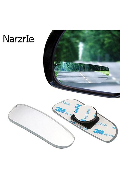 NarzrIe 2 قطعة مرآة السيارة بزاوية واسعة 360 درجة مرآة النقطة العمياء المحدبة لوقوف السيارات والدراجات النارية والرؤية الخلفية...