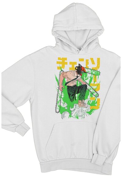 Fuddy Moda Унісекс Denji Vers1 Світшот з капюшоном і принтом, оверсайз худі з...