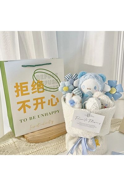 Choice 2 Sanrio Hello Kitty Bouquet Cute Cartoon Plush Doll Flower Cinnamoroll Kuromi My Melody Toys Flowe.