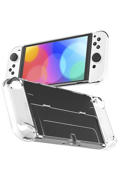 Choice For Switch Oled Transparent Case For Switch Oled, Clear Dockable Shell Compatible With Switch Protec