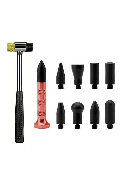Choice 10pcs Dent Repair Diy Auto Paintless Dent Repair Kit Dent Hammer Metal Tap Down Pen 9 Heads Tips Den