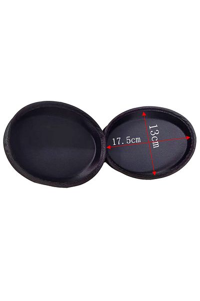 Ivinxy Black Portable Headphone Storage Bag Headphone Bag Shatterproof Waterproof Carrying Case For