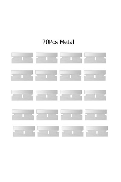 Choice 20Pcs Razor Scraper Blades Plastic Scraper Replacement for Car Sticker Remover Decals Window Glas...