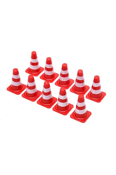 Choice One Size 10pcs Mini Traffic Signs Roadblock Toy For Kids Construction Car Theme Party Traffic Cone