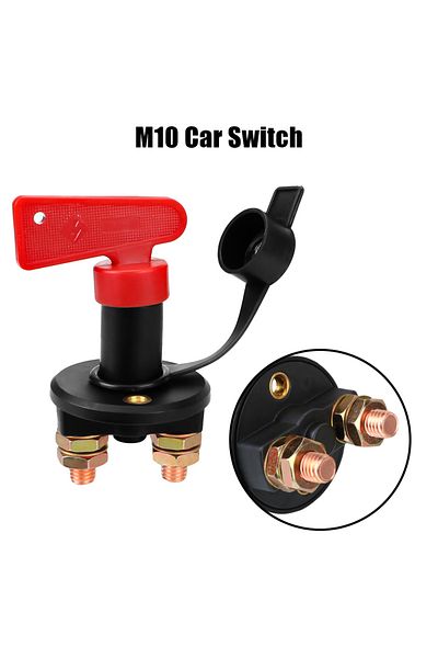 Choice Red 12v 24v Car Power Switch Main Cut Off Kill Switch Vehicle Modified Isolator Disconnector Red Key