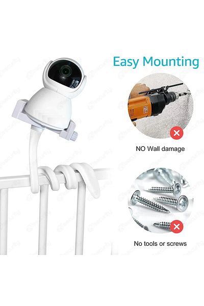 Choice White Universal Baby Monitor Holder Longer White Flexible Silicon Baby Camera Stand, Ideal Ip Camera