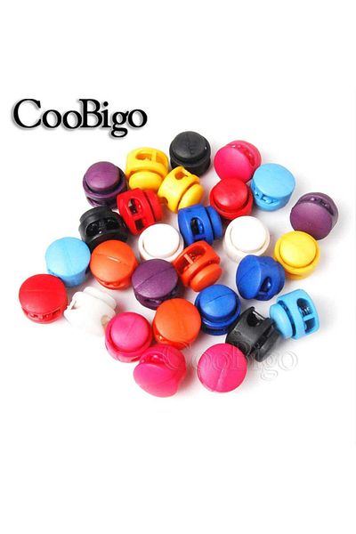 Choice Mixed Colors Send 10pcs Plastic Cord Lock Clamp Toggle Clip Stopper Buckles For Paracord Rope Lanyar