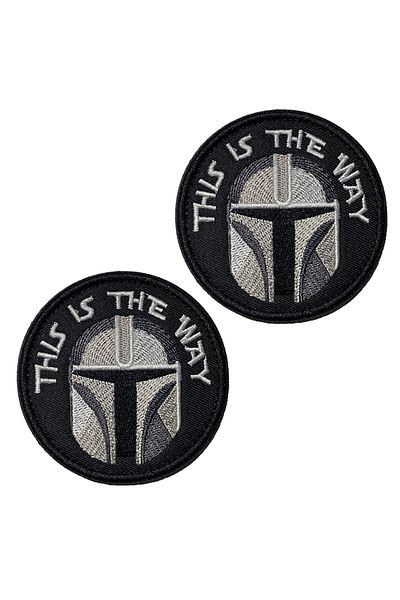 Choice 2pc This is The Way Full Helmet Embroidered Fastener Hook and Loop Patch