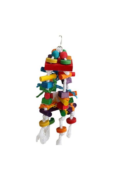 Choice Red Parrot Toys, Colorful Wooden Bird Supplies, Unique Shape, Diverse Ways To Play, Complete Variety