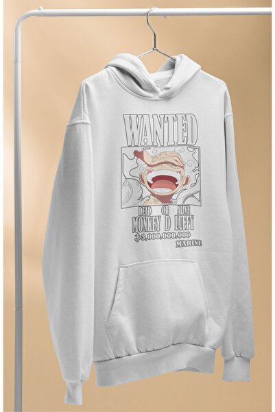 Fuddy Moda Унісекс Одночастий Monkey D. Luffy Kapüşonlu Oversize Hoodie
