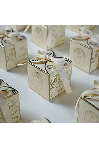 Choice 10pcs Champagne 10-400pcs/lot French Sugar Box Light Luxury Golden Candy Champagne Color Wedding Can