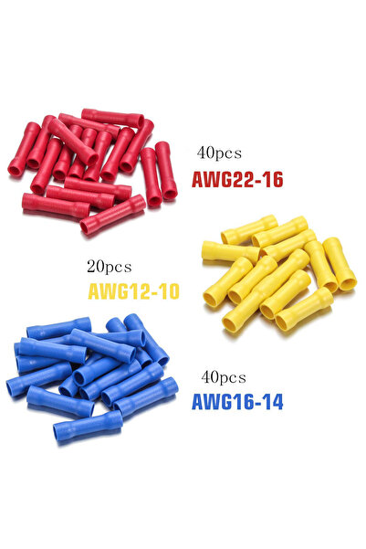 Choice مزيج 100 قطعة 100 قطعة موصلات طرفية حمراء/زرقاء/صفراء مجعدة 12-10/ 22-...