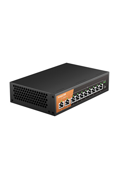 Choice1 Switch with EU Plug KeepLiNK 10-Port Megabit Ethernet Switch with 8-PoE Ports and 2-Ethernet Uplink