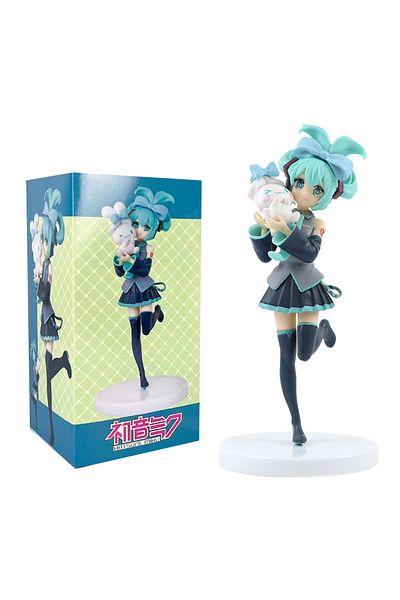 Choice With Box New 21cm Anime Hatsune Miku X Cinnamoroll Figure Anime Peripheral Collectible Models Decora