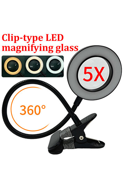 Choice 1 قطعة مشبك نوع LED عدسة مكبرة مسمار الجمال ضوء USB ضوء بارد LED غير ق...