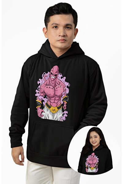 Fuddy Moda Unisex majica sa kapuljačom sa printom Majin Buu, velika anime maj...
